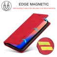 thumbnail image 5 of Compatible with iPhone 12 Pro/12 Wallet Case, PU Leather Flip Folio Case with Card Holders RFID Blocking Kickstand [Shockproof TPU Inner Shell] Phone Cover For iPhone 12/12 Pro, Red, 5 of 11