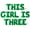Green, variant on Letter Balloons - THIS GIRL IS THREE 16" Inch Alphabet Letters Foil Mylar Balloon 3rd Birthday Party Banner (Pink)