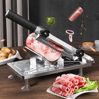 PAYISHO Manual Frozen Meat Slicer Stainless Steel Meat Cleaver for Frozen  Meat,Food Slicer Slicing Machine for Home Cooking BBQ Hot Pot