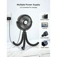 thumbnail image 3 of Rechargeable Portable Stroller Fan With Flexible Tripod Clip On, 3 Speeds., 3 of 5