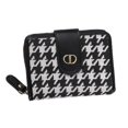 thumbnail image 4 of Cartera para mujer con múltiples ranuras para tarjetas que evitan la desmagnetización Diseño de cremallera para tarjeta de identificación de crédito Black Swallow Gird 12x9x4cm, 4 of 5