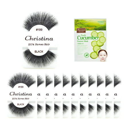 12 packs#199 100% Human Hair Fake Eyelashes, The best guaranteed quality lashes available in the eyelash market. By