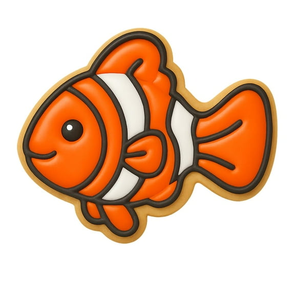 Clown Fish Cookie Cutter - 4x3.35" Fun Kids Party Baking Kitchen Tool