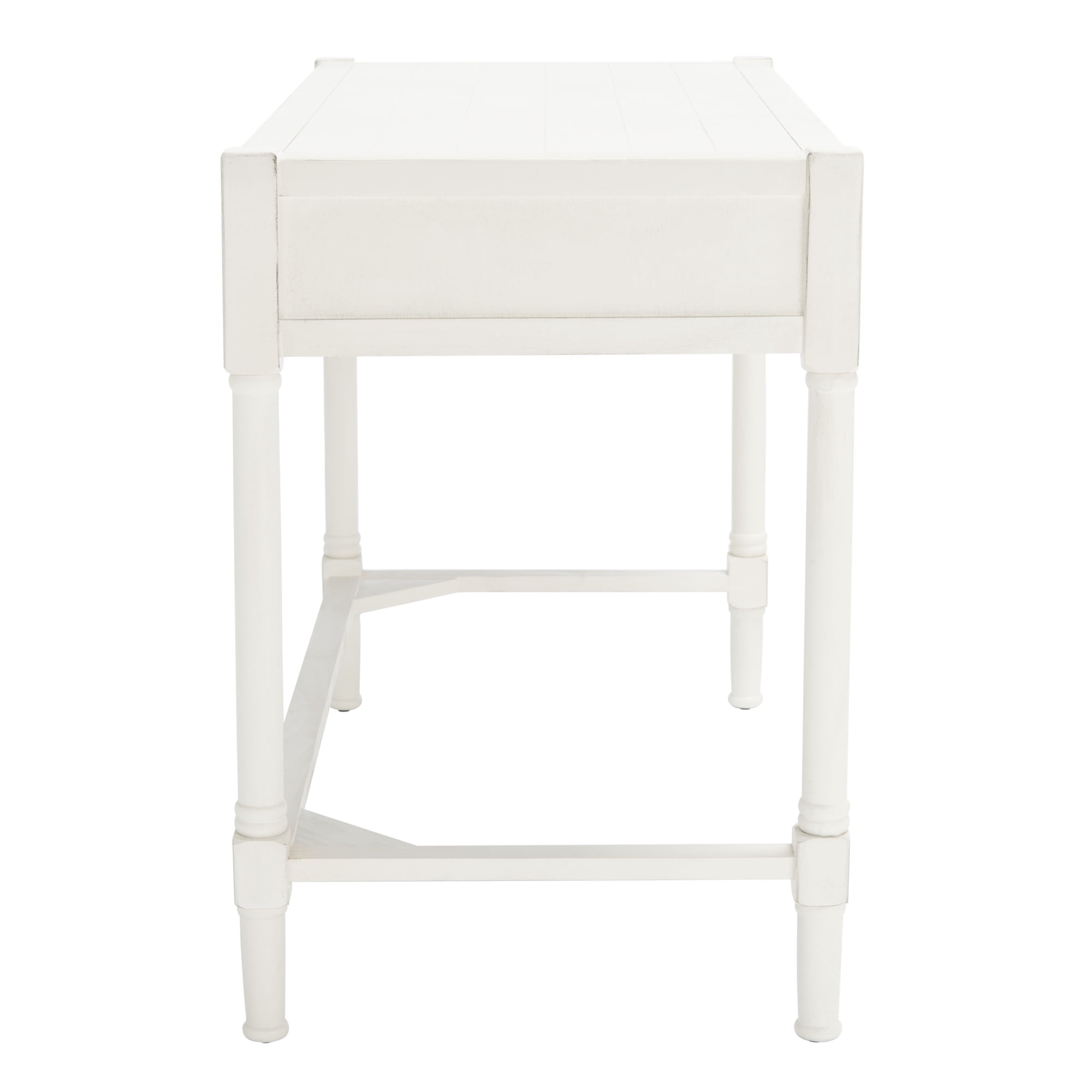 SAFAVIEH Filbert Solid Retro 2-Drawer Writing Desk, Distressed White