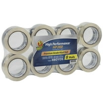 Duck Brand HP 260 Clear Acrylic Packing Tape, 1.88 in. x 60 yards, 8 Rolls, 480 Yards Total