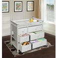 Badger Basket Modern Baby Changing Table with Six Baskets White