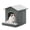 Gray-13.7"D x 13.4"W x 16"H, variant on Cat Beds For Indoor Cats Houses Cave With Cushion Foldable Condos Hideaway Shelter Gray Tent Small Dogs And Rabbit Squirrel