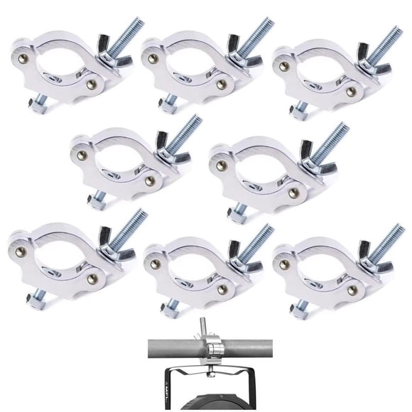 8 Gancho Abrazadera Reforzada de Aluminio Para Luz Escenario Tubo 1.5 a 2