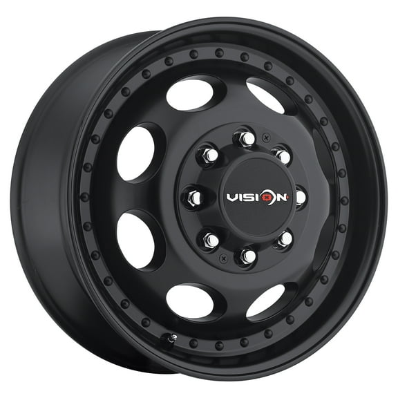 16x6 Vision 181 Hauler Dually Front Matte Black Wheel 8x170 (115mm)