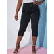thumbnail image 2 of Malla lateral de mariposa apliques más tamaño capri leggings Rosegal Leggings de talla grande, 2 of 5