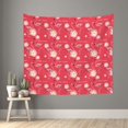 thumbnail image 2 of Balery Hello Summer Flamingo Pattern Tapestry 60x51 Inches - Large Wall Hanging Tapestry for Bedroom, Living Room, Dorm Decor - Artistic and Aesthetic Room Decor, 2 of 9