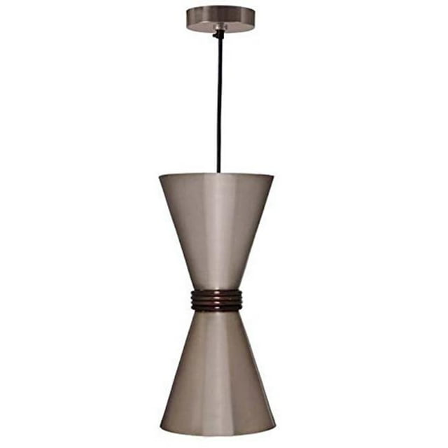 Kenroy Home 93180CLR Rhone 1 Light Mini Pendant, Brushed Steel