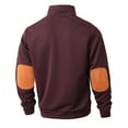 thumbnail image 6 of DIOAZUD Mens Quarter Zip Pullover Long Sleeve Stang Collar Waffle Tops Solid Color Loose Fit Sweatshirts Casual Pullovers for Men, 6 of 9