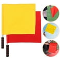 thumbnail image 3 of Shisuyan Drapeau de Sécurité Avertissement Course Command Drapeaux Jaune 2 Pcs 18.1x13.8x12.6 Po, 3 of 9
