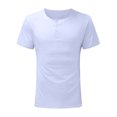 thumbnail image 3 of TIHLMK T-Shirts pour Hommes Printemps et Été Mode Décontractée Manches Courtes Blouse Unie, 3 of 8