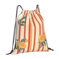 thumbnail image 3 of Leisure Draw String Mouth Backpack 16 X 14 Woven Band Durable Not Easy To Fall Off In Travel Portable Draw String Design Orangered Stripe Hand-Drawn Sketch_1, 3 of 8