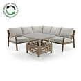 thumbnail image 4 of Better Homes & Gardens Prado 4-Piece Steel Outdoor Sectional Set with Cushions & Adjustable Table, Brown, 4 of 9