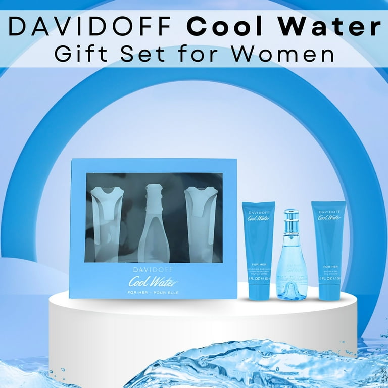 Davidoff Cool Water For Her, Pc Mini Set, Shower Gel oz