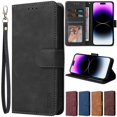 thumbnail image 2 of Funda de cuero con tapa magnética para iPhone, carcasa con tarjetero para iPhone 15 Pro Max 14 Plus 13 Mini 12 11 SE 2022 2020 X XS XR XS Max 8 7 6 6s, 2 of 4