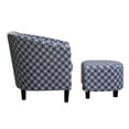 thumbnail image 2 of Nathaniel Home Paisley Dark Blue Tub Chair With Ottoman, 2 of 4