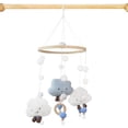 thumbnail image 3 of Bienvenido Baby Wind Chime Cuna con bolas de fieltro - Móvil colgante de nubes 3D, 3 of 7