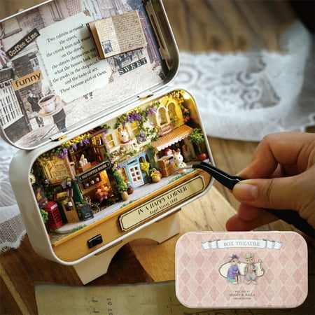 Toy Model Houses - Funny Wooden Puzzle Box Theater DIY Miniature Dollhouse Model Home Decoration Kids Toy Gift
