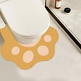 thumbnail image 4 of Vaidha Toilet Rug Mat Wtih Cute Cats Paw Pattern U Shaped Bath Mat Rug-Rainproof Watermarks Dirt Counteractive Bathroom Mat Rug Non Slip, 4 of 7