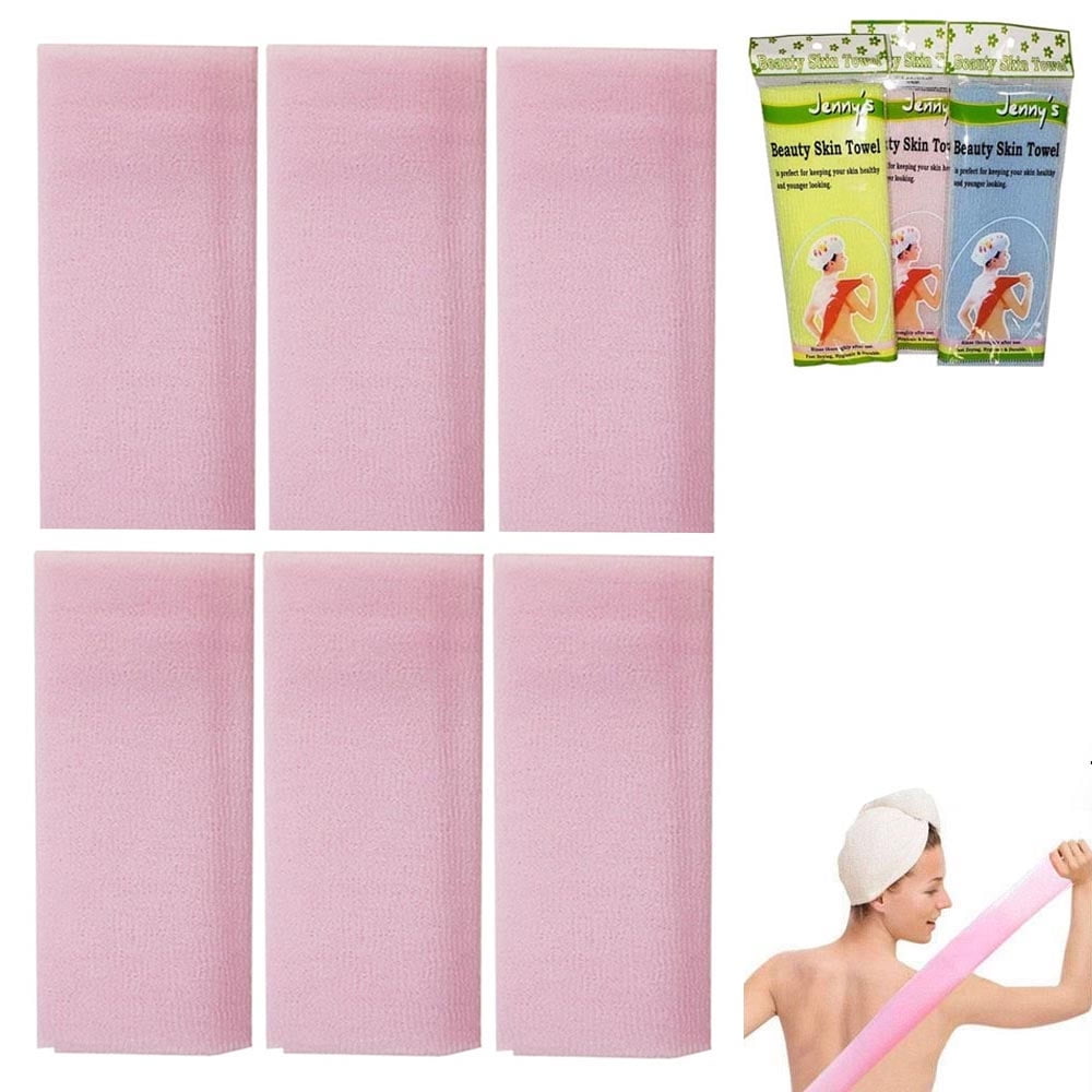 New 3 Pink Salux Nylon Wash Cloth Invigorating Stimulating 