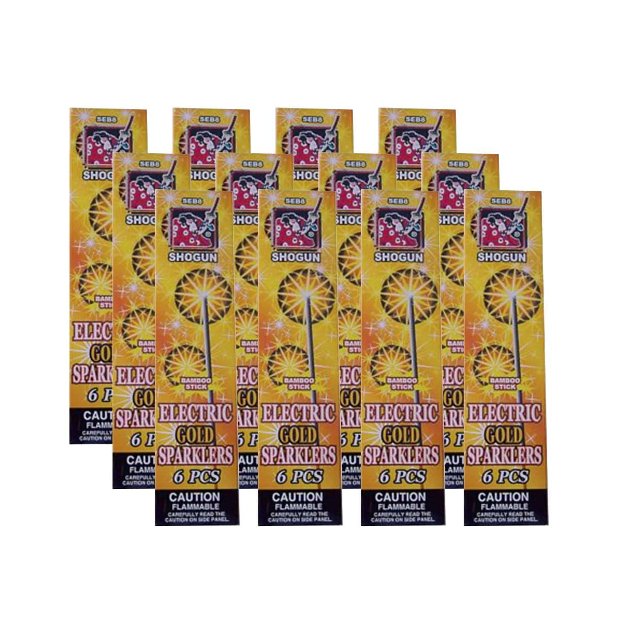 72pc 8 Gold BAMBOO Sparklers 1 Packages of 72 Sparklers