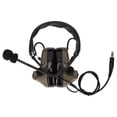 thumbnail image 2 of Auriculares militares con conector estándar de 7,1 mm y protección auditiva con PTT U94 para Motorola GP338, GP‑328, GP‑340, GP‑380, color verde militar., 2 of 14
