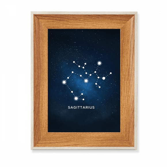 Sagittarius Constellation Zodiac Sign Desktop Wooden Photo Frame Display Picture Art Painting Multiple Sets
