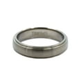thumbnail image 2 of Metals Jewelry Men's / Women's 5mm Brushed Polished Edge Titanium Comfort Fit Wedding Ring Size 12.5, 2 of 6