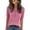 Pink&15W0312, variant on Garbnen Ribbed Shirts for Women Knitted V Neck Button Half Sleeve T Shirts for Women Fitted Spring Stretch Basic Sweater Tunic Tops for Women Blue L