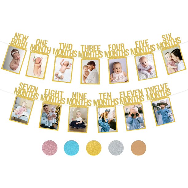 Banner fotográfico PartyHooman para el primer cumpleaños de una niña