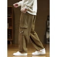 thumbnail image 5 of 2023 Autumn New Cargo Pants Men Multi-Pockets Cotton Casual Wide Pants Male Workwear Loose Straight Trousers Big Size 7XL 8XL, 5 of 6