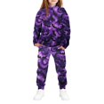 thumbnail image 3 of YOUYEDIAN Halloween Hoodies for Teen Girls Funny 2 Piece Sweatsuit Fall Winter Cute Long Sleeve Hooded Hoodies Fashion Fleece Sweatpants (Dark Purple, 3-4 Years), 3 of 5