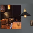 thumbnail image 2 of Yuarrent Lámpara colgante Industrial Vintage negra, luces Retro nórdicas, pantalla de hierro, lámpara Edison para Loft, jaula de Metal, comedor, campo Iluminación novedosa 26cm Yuarrent HA024523-02, 2 of 6