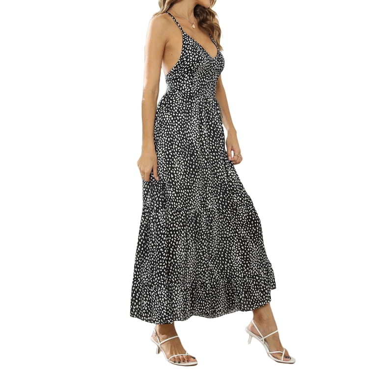 Women Print Dress Criss Cross Backless Swing Midi Dress Tie Back Maxi Long Bodycon Dress Vintage Bohemian - Walmart.com Women Print Dress Criss Cross Backless Swing Midi Dress Tie Back Maxi Long Bodycon Dress Vintage Bohemian - Walmart.com