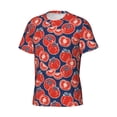 thumbnail image 3 of Yiaed Hand Drawn Tomatoes Print Mens Short Sleeve Tight Fit T-Shirt, Crewneck Casual Tee-XX-Large, 3 of 5