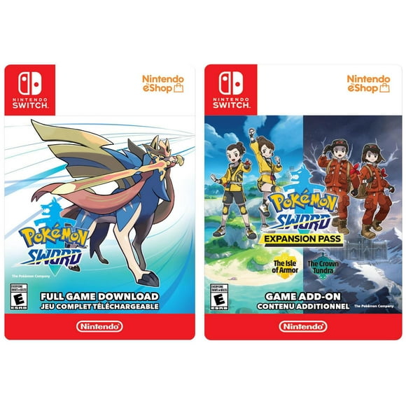 Switch Pokemon Sword Game + Pokemon Sword Expansion Pass Bundle [Download]