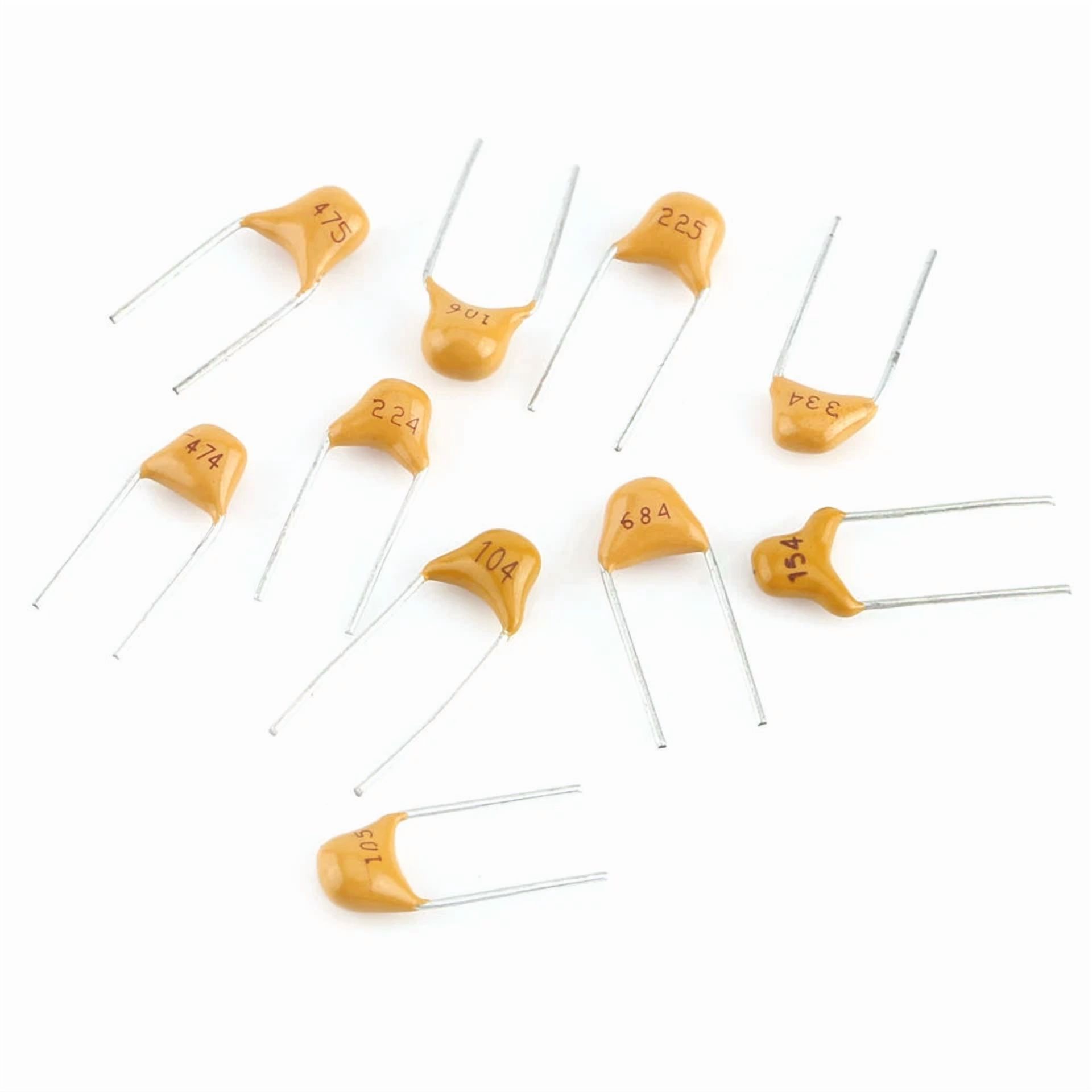 CIRCLE- 0.1Uf~10Uf 50V Ceramic Capacitor Assorted Kit 500Pcs 10 Value