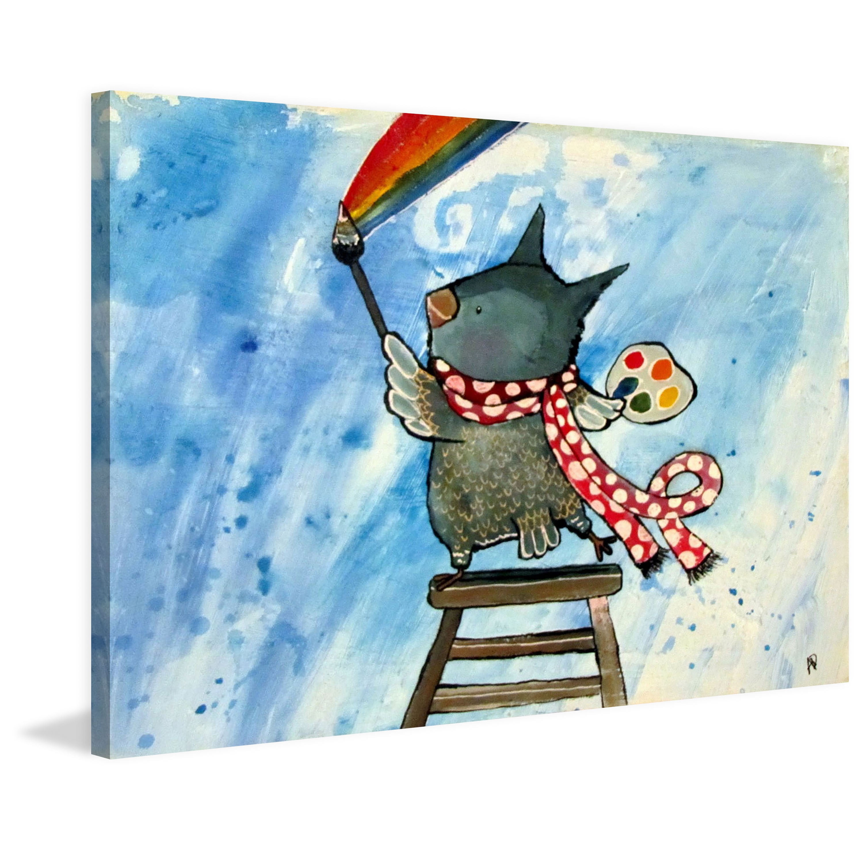"Sky Painting" by Andrea Doss Painting Print on Wrapped Canvas