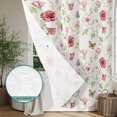 thumbnail image 6 of Spring Floral Shower Curtain - Water Repellent Fabric Shower Curtains Washable, Elegant Pastoral Flowers Rustic Decorative Polyester Cloth Bathroom Curtains Modern Bath Decor 36"x72", 6 of 8