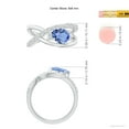 thumbnail image 4 of Angara Natural 1.1 Ct. Tanzanite with Diamond Solitaire Ring in 14K White Gold for Women (Ring Size: 3.5), 4 of 9