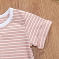 thumbnail image 3 of Baby Knitted Romper Short Sleeve O-neck Button Up Jumpsuit, 3 of 5