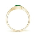 thumbnail image 2 of ANGARA Natural Semi Bezel-Set Solitaire Round Emerald Bypass Engagement Ring in 14K Yellow Gold for Women (Size-5.5mm) | May Birthstone, Anniversary, Jewelry Gift for Women | Natural Emerald Ring, 2 of 10