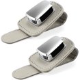 thumbnail image 1 of Paquete de 2 soportes para gafas de sol para coche, Clip para gafas de sol de cuero y Clip para tarjeta de billete, soporte para gafas de coche ER, 1 of 5