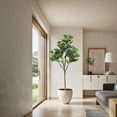thumbnail image 4 of 2Pack Artificial Fiddle Leaf Fig Tree,5FT/6FT Tall  Faux Fiddle Leaves Fake Fig Silk Tree in Pot,Home Indoor Corner Decor for Living Room Bathroom Office, 4 of 6