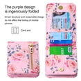 thumbnail image 2 of TECH CIRCLE for Galaxy Z Flip 4 Case 6.7" 2022, Cute Flower Wallet Phone Case with Credit Card Holder Slots & Zipper Pocket, PU Leather Lightweight Crossbody Case with Shoulder Strap for Women, Pink, 2 of 9
