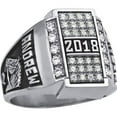 thumbnail image 2 of Personalized Men's Crest CZ Pave Top Class Ring available in Valadium, Silver Plus, 10kt and 14kt Yellow and White Gold, 2 of 3